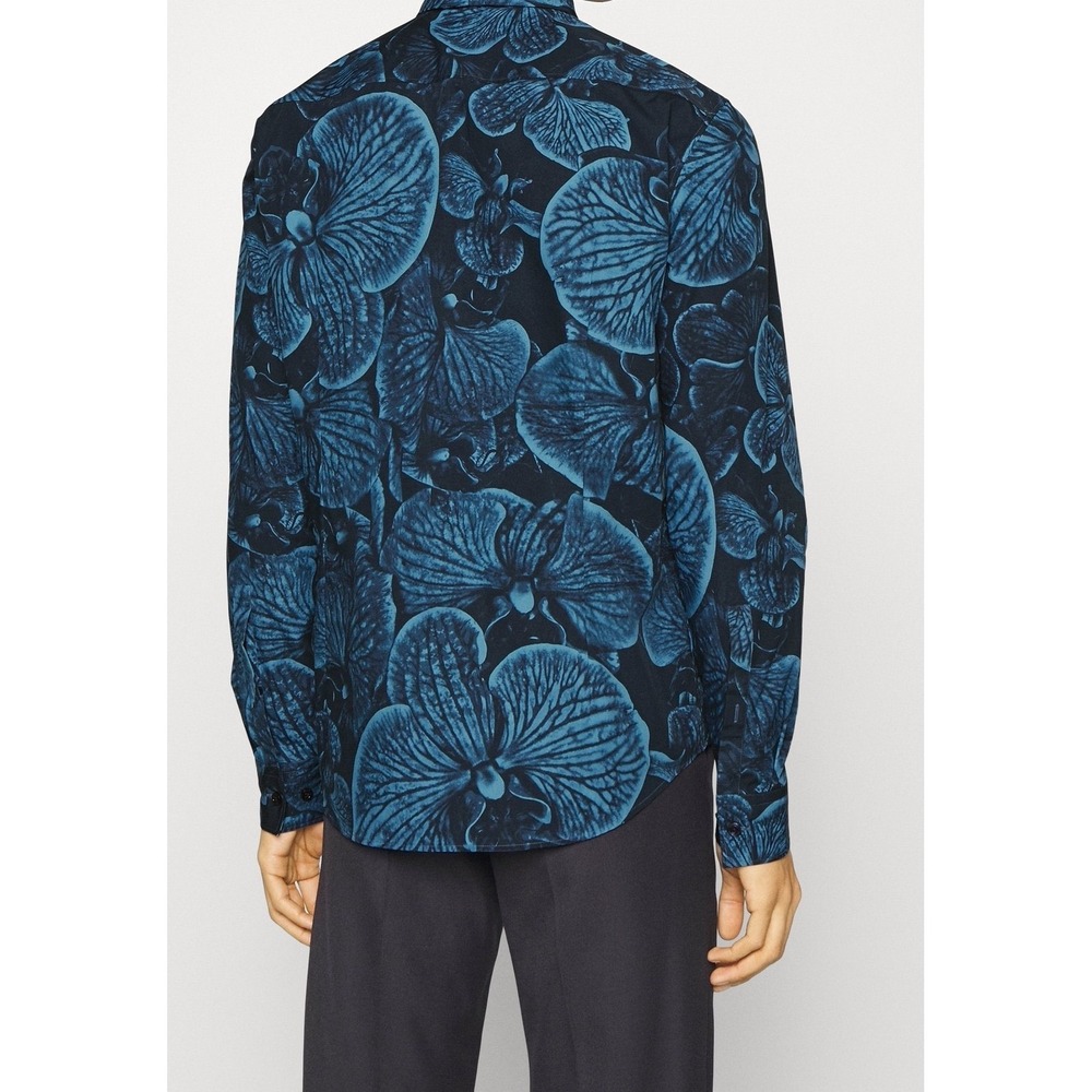 HUGO Boss Blue Orchid Floral Print Button Up Shirt XS - Picture 6 of 15